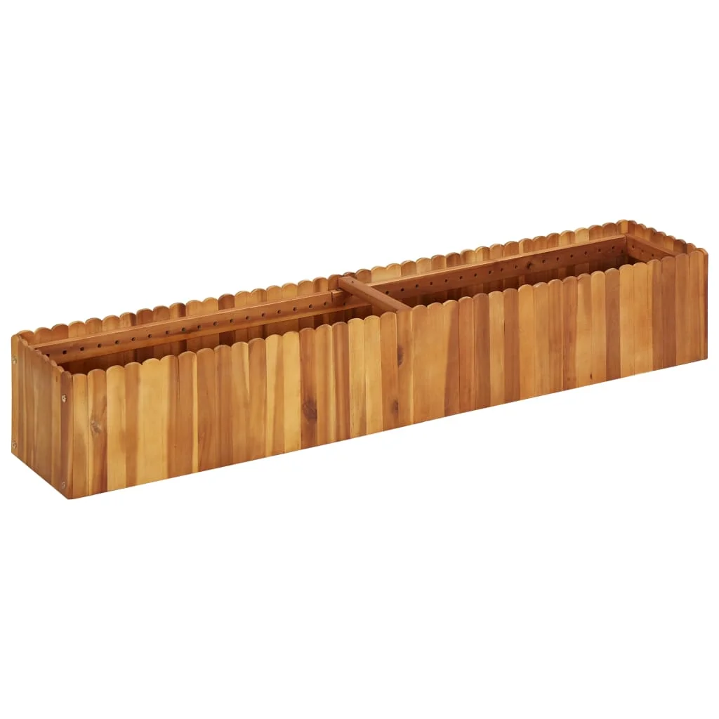 

Garden Planters, Solid Acacia Wood Patio Plant Pots, Raised Bed, Garden Decoration 150x30x25 cm