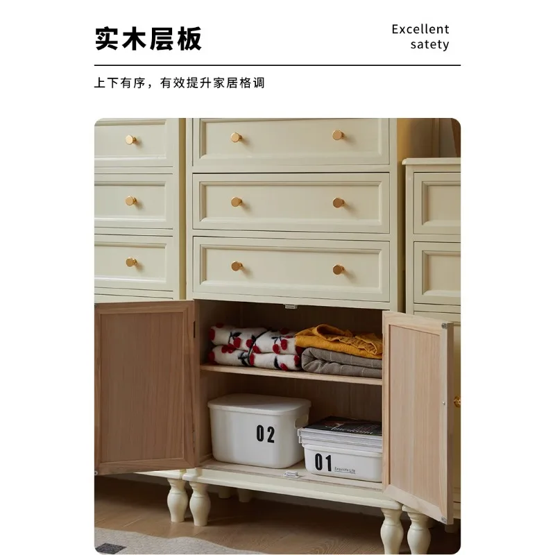 Американский шкаф для хранения из массива дерева многоуровневый гостиной