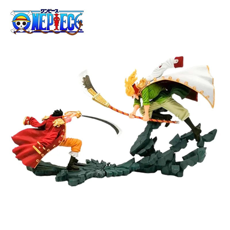 

New Anime One Piece Action Figure Edward Newgate Vs Gol D Roger Duel Collection Souvenirs Model Toy Birthday Gift for Boys Girls