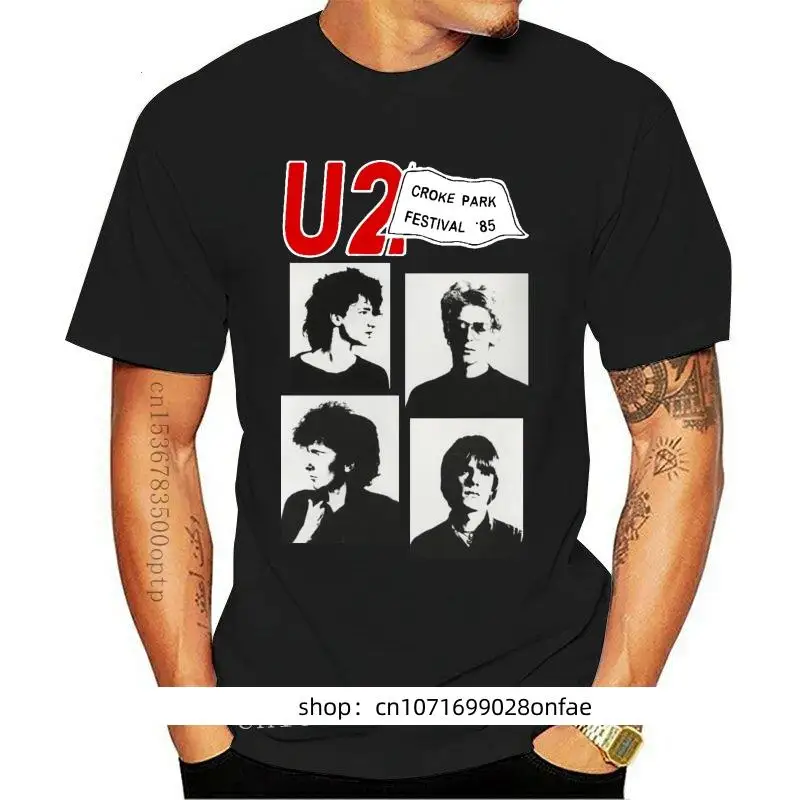 

Новинка 1985, Винтажная Футболка U2 в стиле 80-х годов для концертов, тур, рок-группы, женская уличная одежда в стиле Харадзюку, Мужская футболка ...