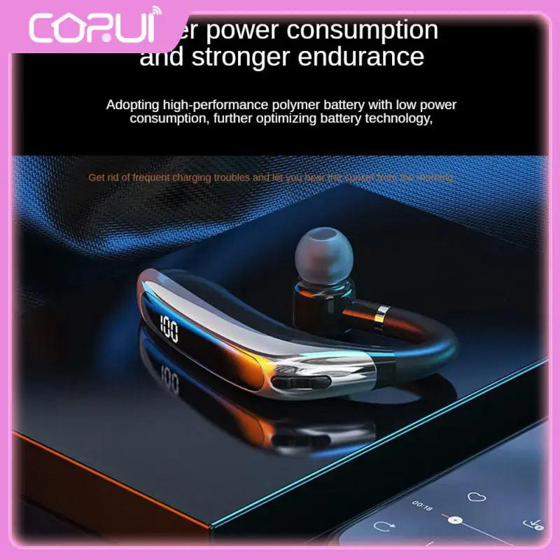 

Touch Control Headset Long Battery Life 8mm Composite Diaphragm Horn Headset Mirror Baking Paint Sense Of Technology