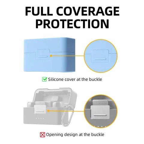 RCSTQ для микрофона DJI, мини-силиконовый защитный чехол, беспроводной микрофон, устойчивый к царапинам защитный чехол, защита от пыли, беспроводной микрофон
