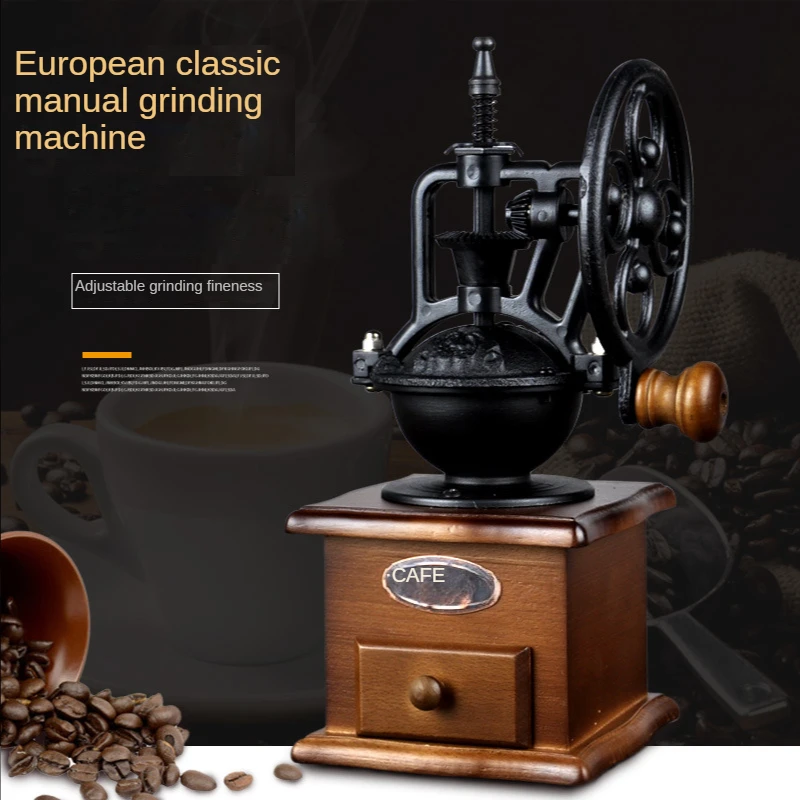 

Retro Rocking Wheel Coffee Coffee Grinder Household Coffee Bean Grinder Manual Coffee Grinder Manual Coffee Machine