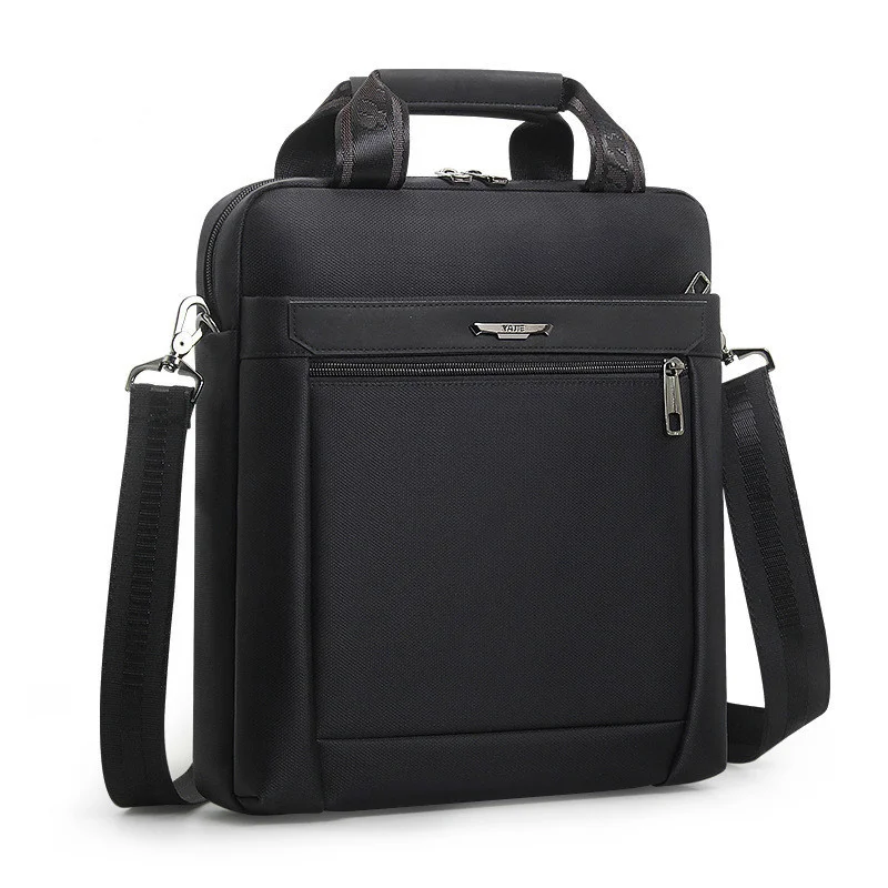 Men Small Briefcase Vertical Document Pack Men's Single Shoulder 12-inch IPAD Bag Male Waterproof Nylon Messenger Bag Sac Homme