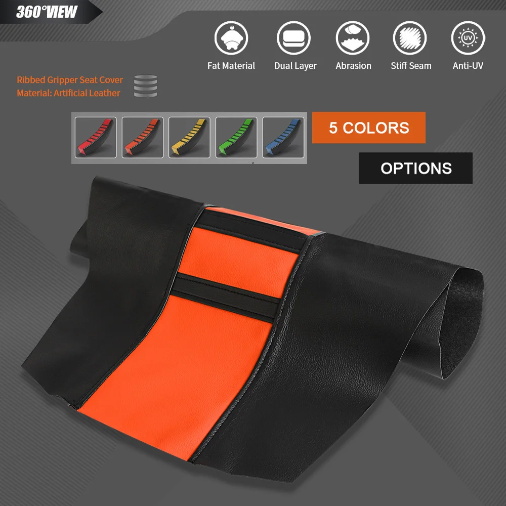 

Motorcycle Pro Ribbed Rubber Artificial leather Soft Seat Cover For 65 85 150 250 300 450 525 XC Dirt Bike Off Road Motocross