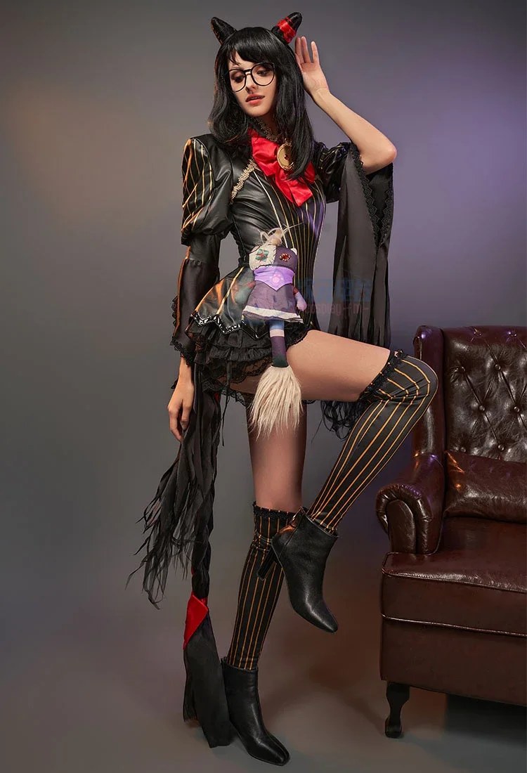 Игра Байонетта Косплей Костюм Хэллоуин Наряды Женская Одежда с кошачьими ушками
