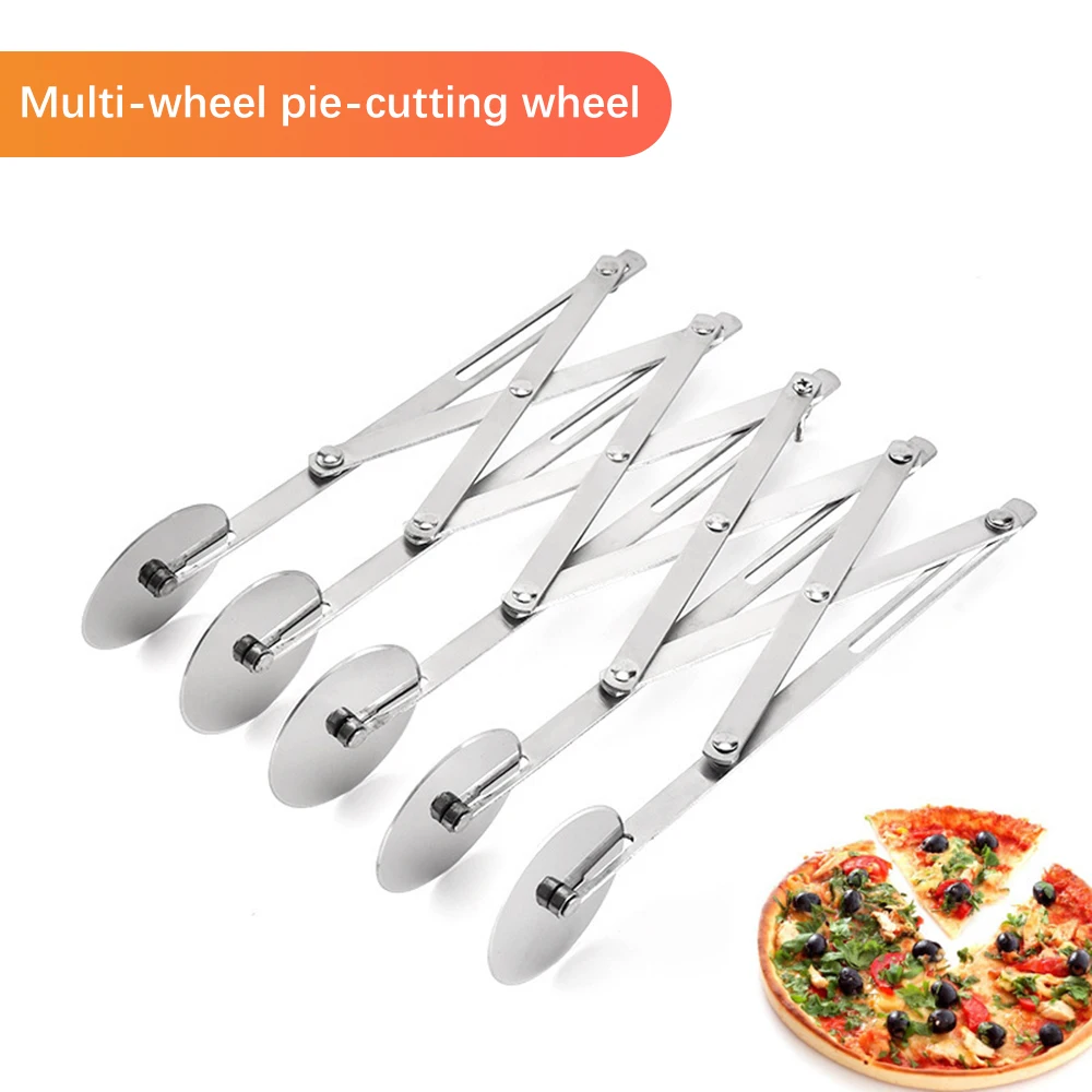 

3/4/5/6/7 Wheels Cutter Dough Divider Side Pasta Knife Flexible Roller Blade Pizza Pastry Peeler Stainless Steel Bakeware Tools