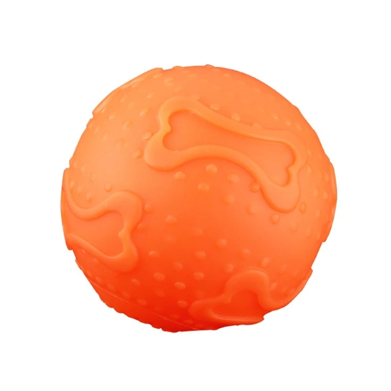 

Dog Chew Toy Durable Vinyl Dog Toy for Aggressive Chewer Round Ball Teether Toy 11XA