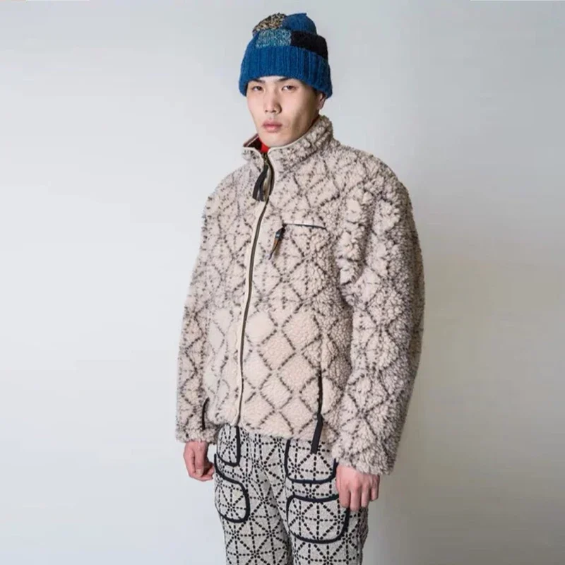 KAPITAL Hirata Hohiro флисовая одежда с обеих сторон на молнии длинным рукавом в японском