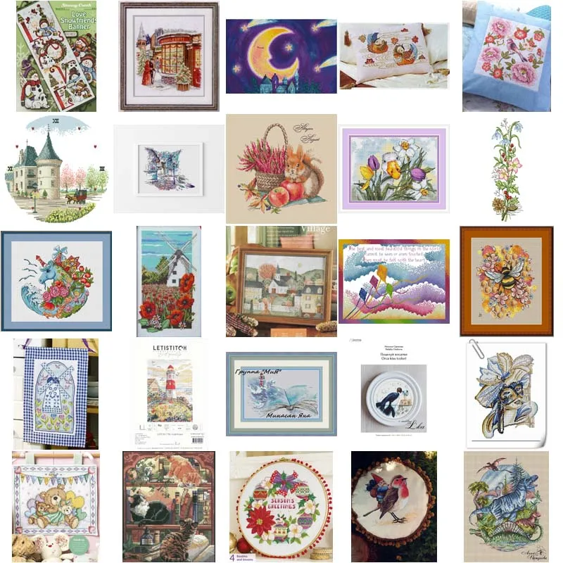 

Cross Stich Embroidery set Electronic drawing Sleeping Moon Cross Stich Needlework PDF by Email