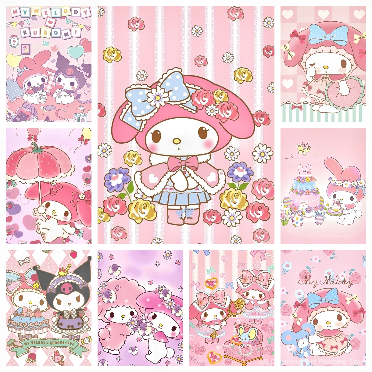 Алмазная живопись My Melody Sanrio AB HelloKitty милый подарок ручной работы мультяшная