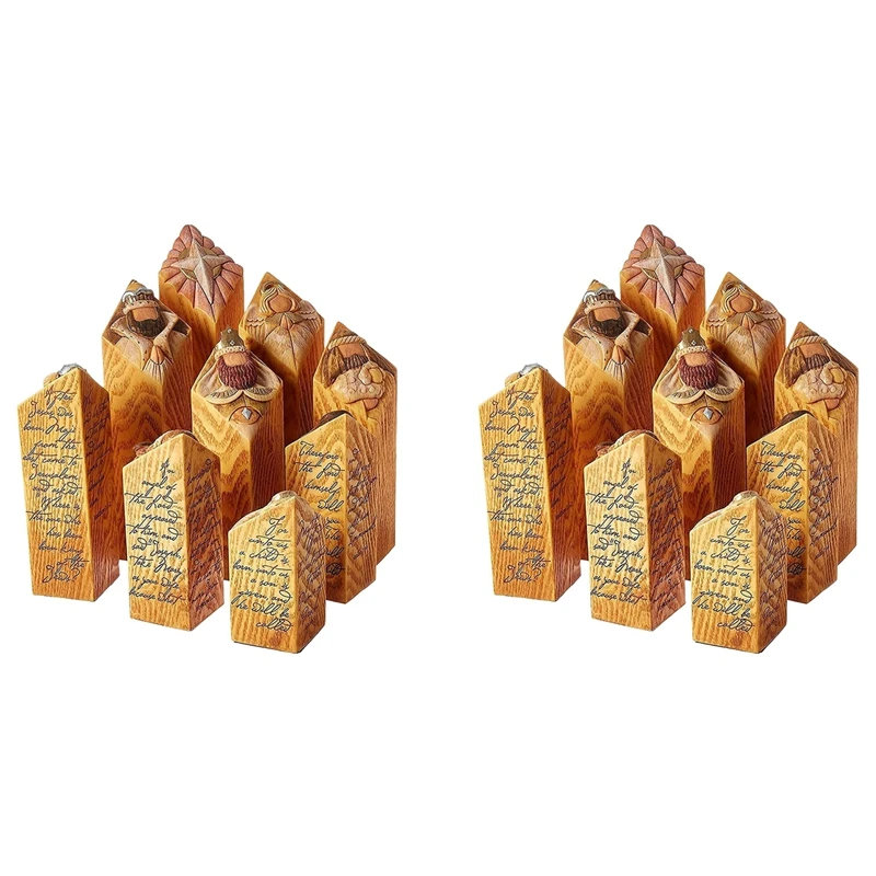 

18 шт., статуи столба на тему Рождества, поделки из смолы