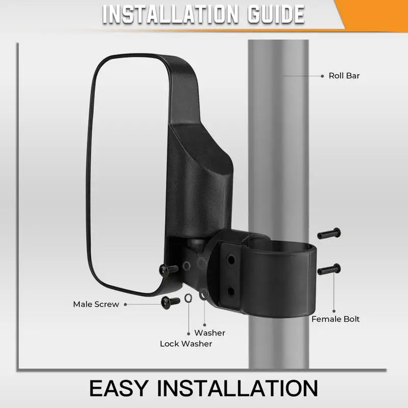 Боковые зеркала UTV с несколькими зажимами Небьющиеся из закаленного стекла