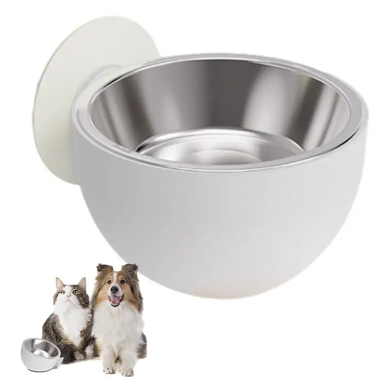 

Wall Magnetic cat Bowl Removable Pet Water And Food Bowl Stainless Steel Anti Spill Magnetic Dog Food Bowls Pets Accessories