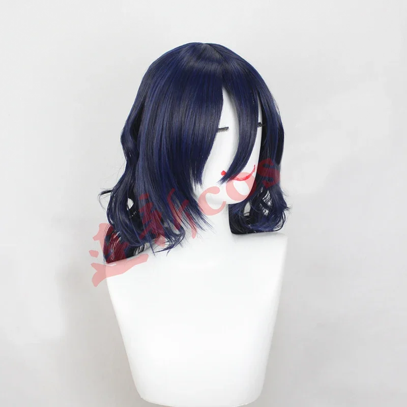 Game Yandere Simulator Oka Ruto Длинный темно-синий вьющийся волнистый парик для косплея