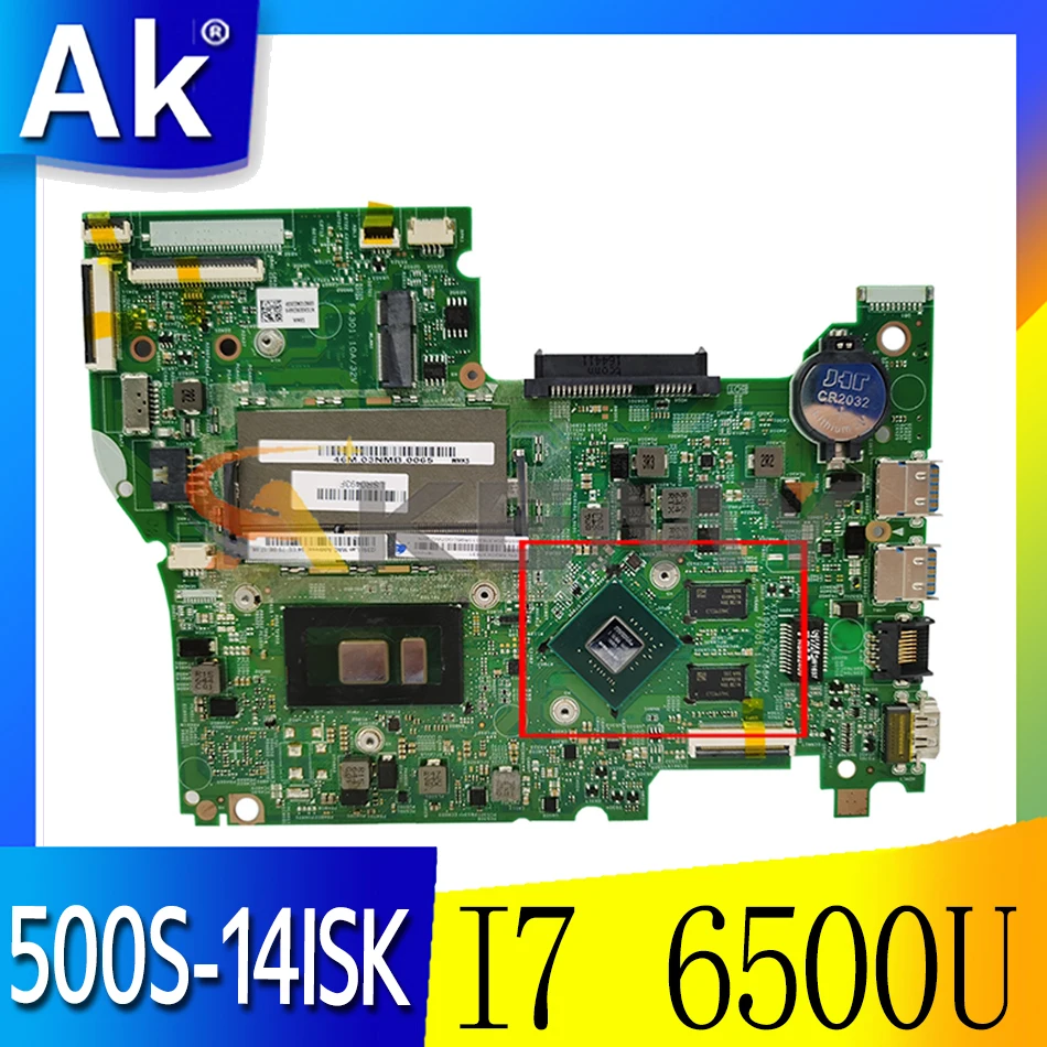 

Akemy 14292-1 448.06701.0011 для Lenovo 300S-14ISK 500S-14ISK материнская плата для ноутбука I7 6500U GPU GT940M 100% тестовая работа