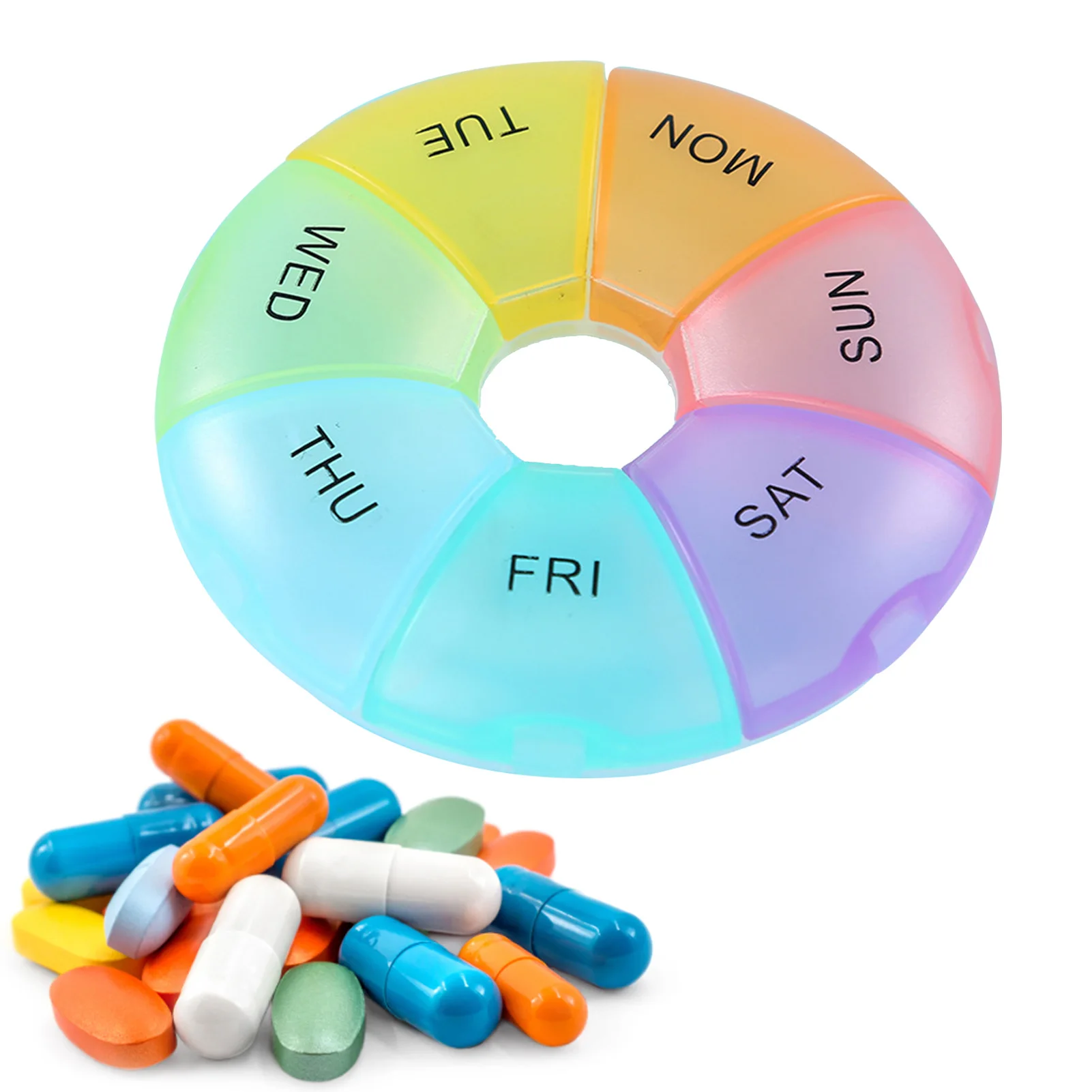 

Pill Box Organizer Weekly Pill Organizer 7 Day Pill Case Resistant 7 Compartment Medicine Organizer 7 Day Pill Box Organizer For