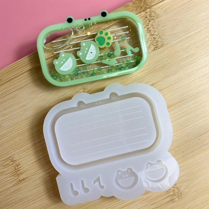 

Cute for FROG Ornament Quicksand Silicone Mold Keyring Pendant Handmade Decoration Mold for Valentine's Day Birthday Gift