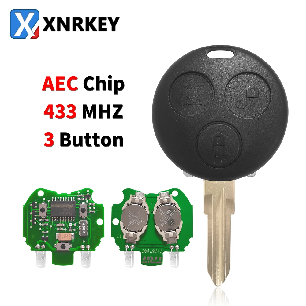 Пульт дистанционного управления XNRKEY с 3 кнопками чип AEC 433 МГц 2 инфракрасными