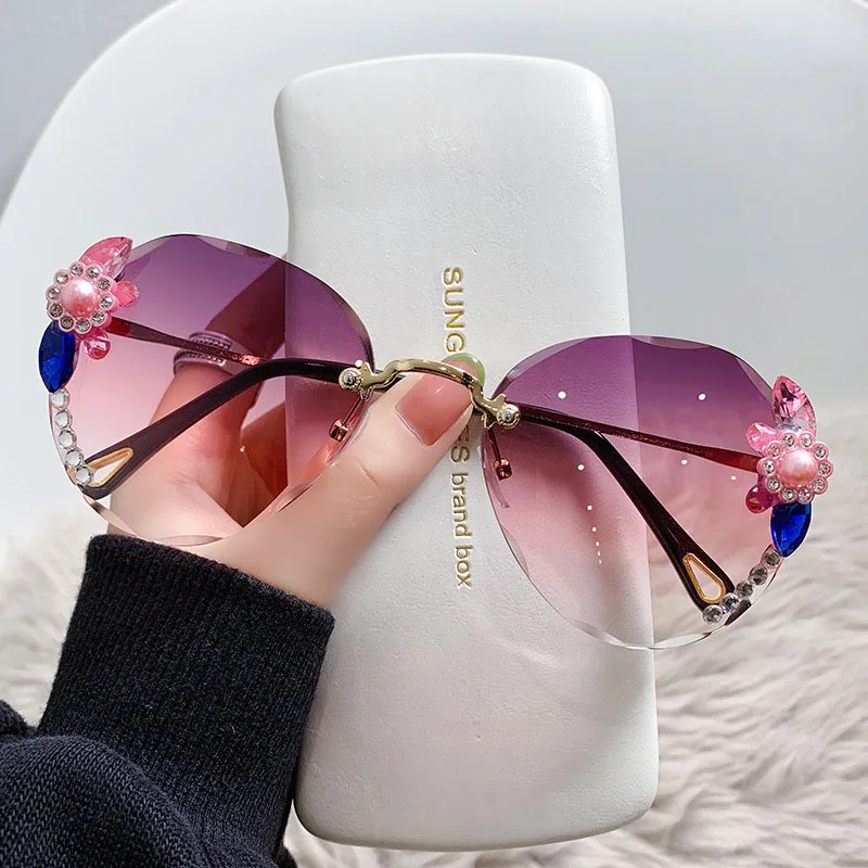 

2022 роскошные солнцезащитные очки, женские модные очки без оправы, солнцезащитные очки, Прямая поставка, солнцезащитные очки, женские очки