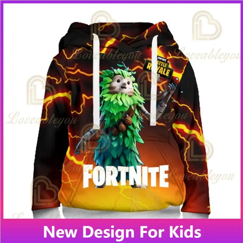 

Battle Royale 3 To 14 Years Kids Hoodies 3D Fortnite Game Sweatshirt Boys Girls Harajuku Cartoon Jacket Tops Teen Clothes