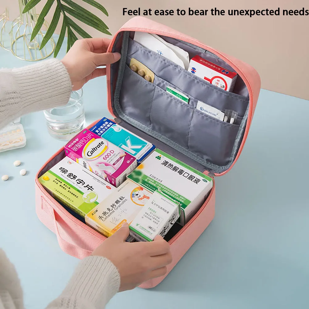 

Portable Outdoor First Aid Kit Bag Pouch Travel Medicine Package Emergency Kit Bags Small Medicine Divider Storage Organizer