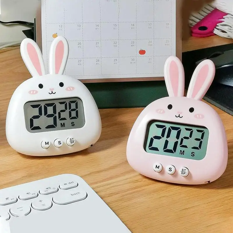 

Digital Timer multipurpose Funny Rabbit Reminder Time With LCD Display Magnetic Desk Cooking Countdown Timer Kid Study Timer