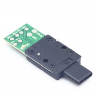 usb 3 0 type c male test board with light pcb board adapter high current connector socket for data line wire cable transfer