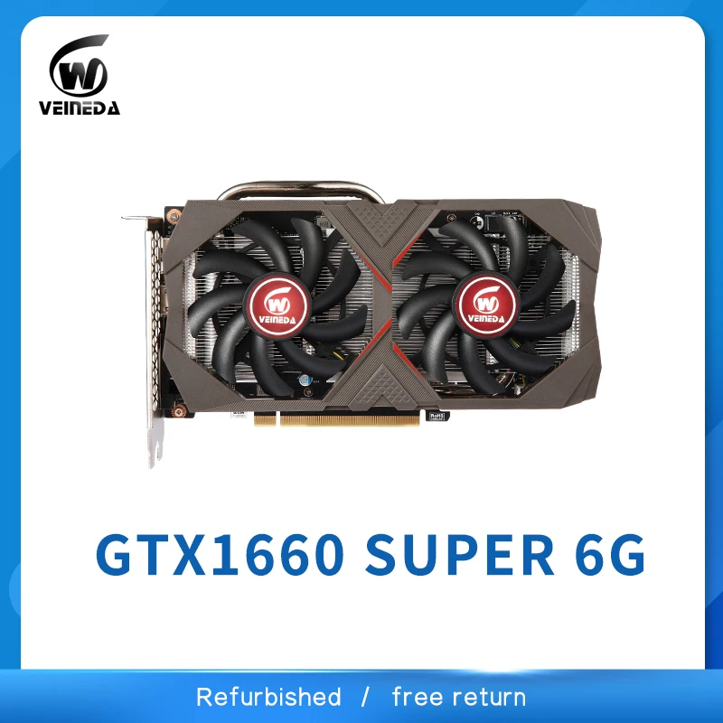 Видеокарты VEINEDA gtx 1660 super 6GB 192Bit GDDR6 7000mhz GPU PC для видеокарт nVIDIA Geforce серии игр - купить