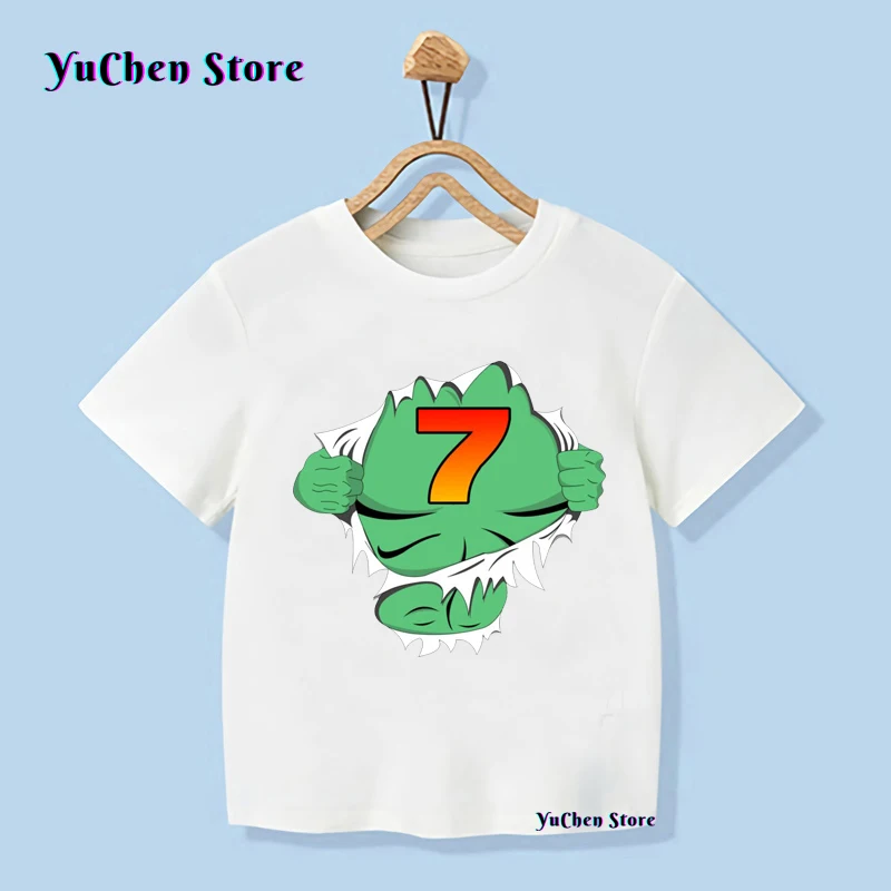 

Boy cartoon children's T-shirt children's clothing girl's clothes birthday T-shirt superhero graphic T-shirt children's T-shirt