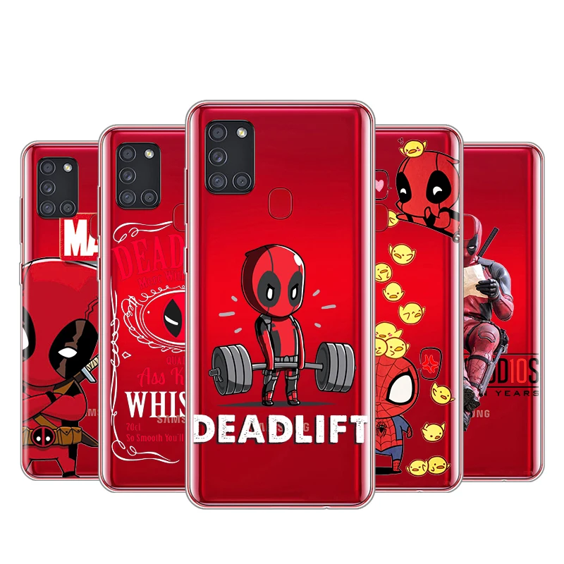 

Transparent Silicone Cute Hero Deadpool For Samsung Galaxy A51 73 53 33 71 91 42 32 52 72 02 01 03 22 13 Phone Case