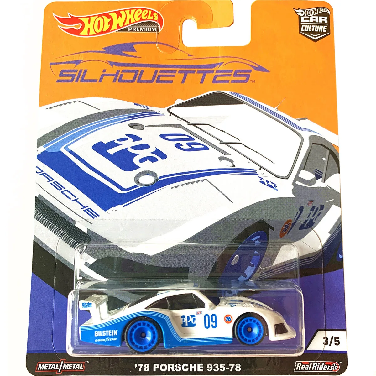 Фото Силуэт Hot Wheels 1:64 MONZA corevtte porsche 935-78 930 rwb nissan skyline Коллекционные литые под давлением модели автомобиля из сплава, статьи FPY8 №5