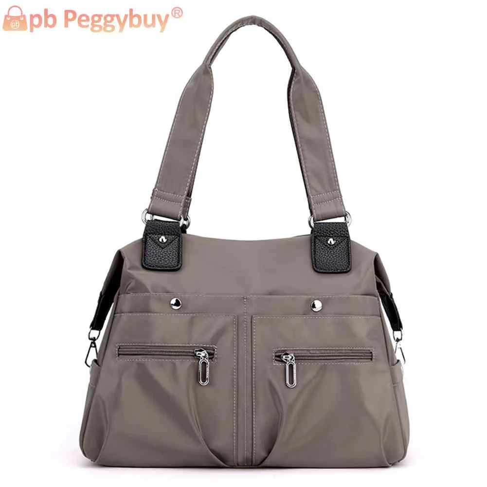 

Вместительная сумка для мам для переноски подгузников, многофункциональная нейлоновая водонепроницаемая переносная сумка с несколькими карманами для отдыха на выходных