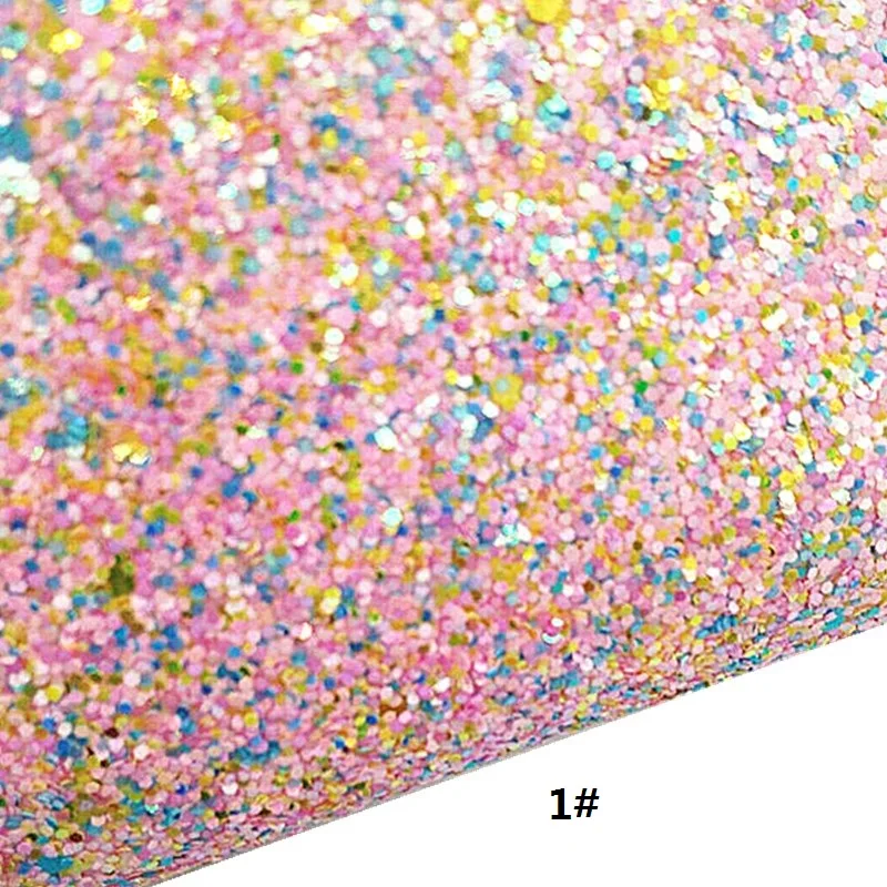 Candy Corns Snowflakes Custom Glitter Leather Sheets Orange Faux Handmade DIY Craft Mini Rolls W148