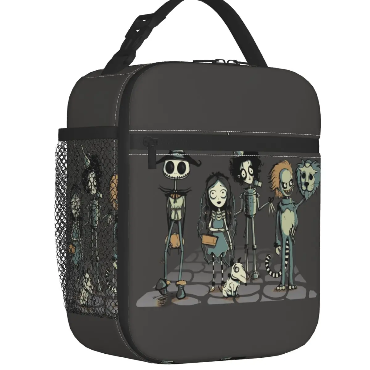 Tim Burton Horror Movie Insulated Lunch Bags for Women Gothic Halloween Film Portable Cooler Thermal Food Lunch Box School