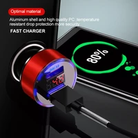 the new3 1a dual usb car charger 2 port lcd display 12 24v cigarette socket lighter fast car charger power adapter car styling