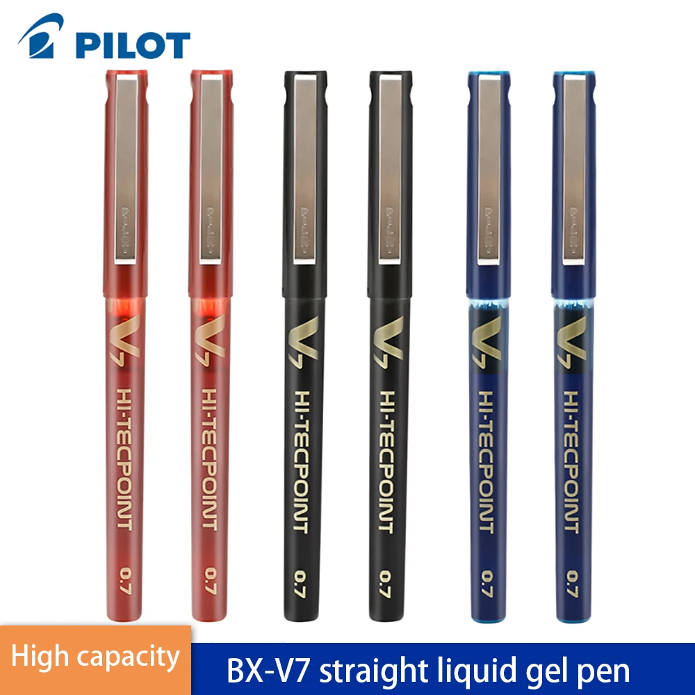 

12pcs/batch Wholesale Japan Pilot Gel Pen Set V5 Upgraded Liquid Ink Pen 0.7mm BX-V7 Standard Office and School Stationery