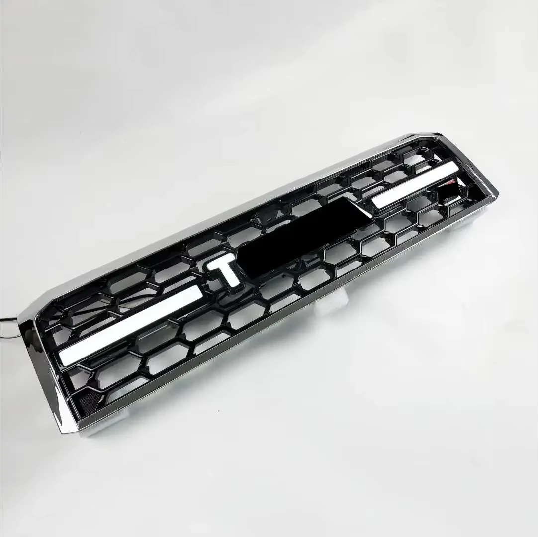 

Передняя решетка для Toyota Land Cruiser LC70 LC71 LC76 LC78 LC79 светодиодный, Хромированная передняя решетка GR, сменные автомобильные аксессуары, воздухозаборная решетка