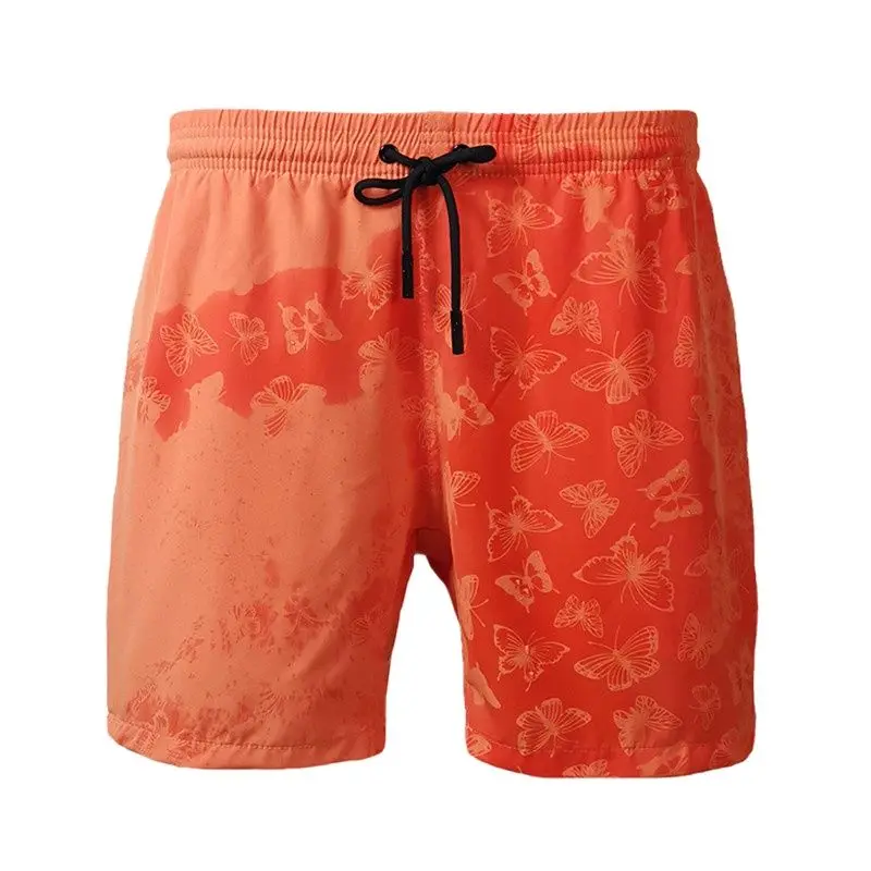 

2022 New Summer Hawaiian Style Men's Swimwear Solid Color Turtle 3D Board Shorts Oversized Beach Surf Quick-drying Swim Trunks