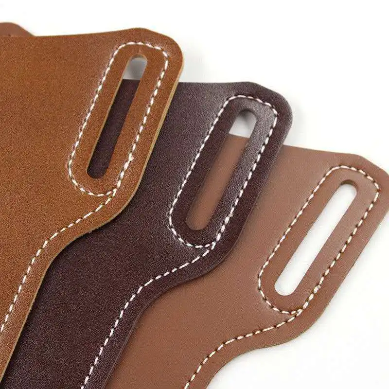 Men Phone Case Holster Cellphone Loop Holster Belt Waist Bag Props Leather Purse Phone Wallet Running Pouch Travel Camping Bags