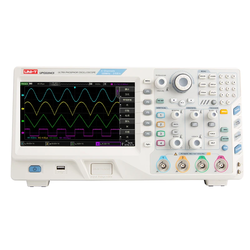 

UNI-T UPO3204CS 200MHz Bandwidth 8 Inch TFT LCD Digital Storage Oscilloscope 4 Channels Oscilloscope 2.5GS/s