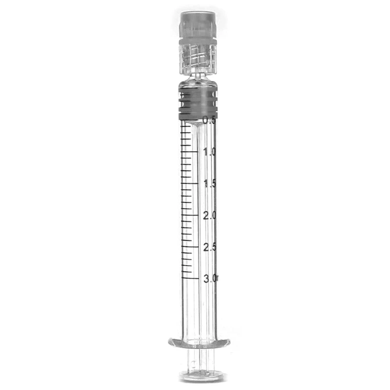 

50 Pcs 3Ml Borosilicate Glass CBD Oil Luer Lock Prefillable Syringe For Hemp,CBD Oils Distillate,E Juices,Liquids
