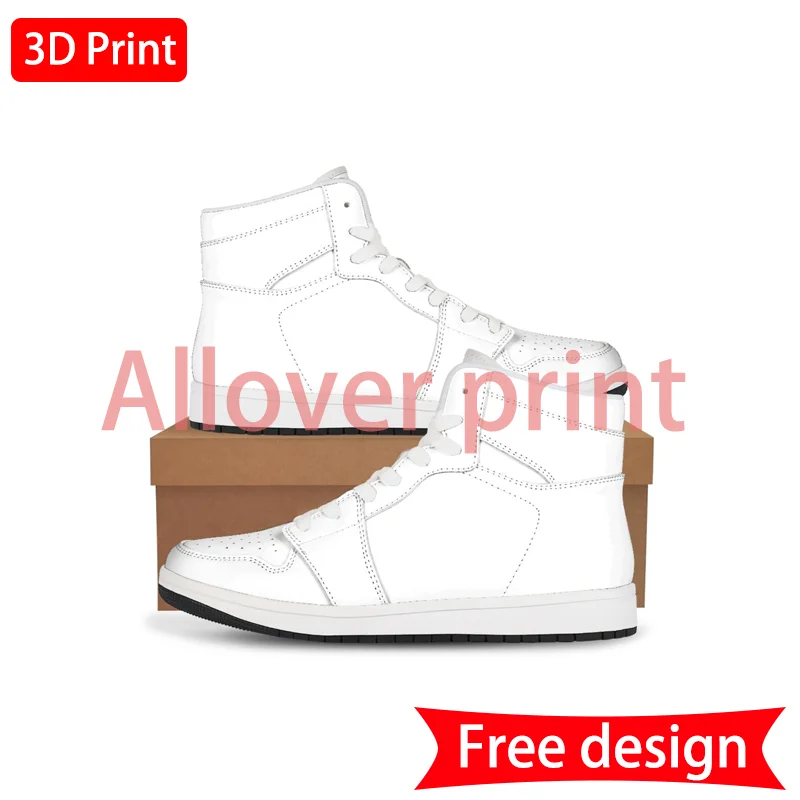 

Shoes for Men 2023 Shoes High Top PU Board Shoes Fashion Men's Shoes 3D Printing Custom AllPrint