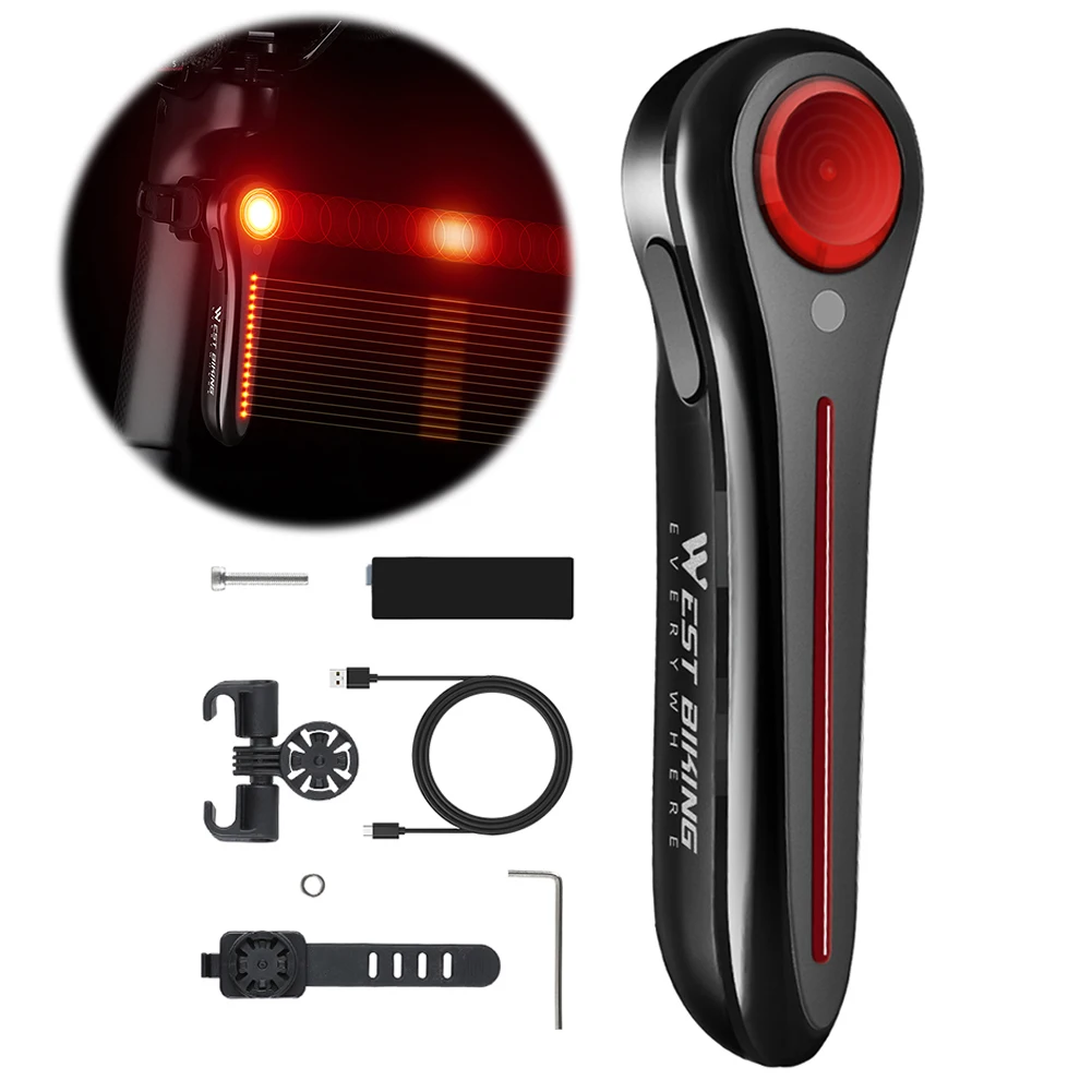 Светодиодный датчик тормоза для шоссейного велосипеда 6-ступенчатый сигнальный