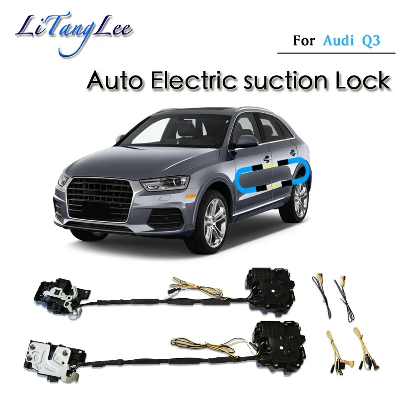 Для Audi Q3 2012 ~ 2018 автомобильная мягкая закрывающаяся дверная защелка привод замка