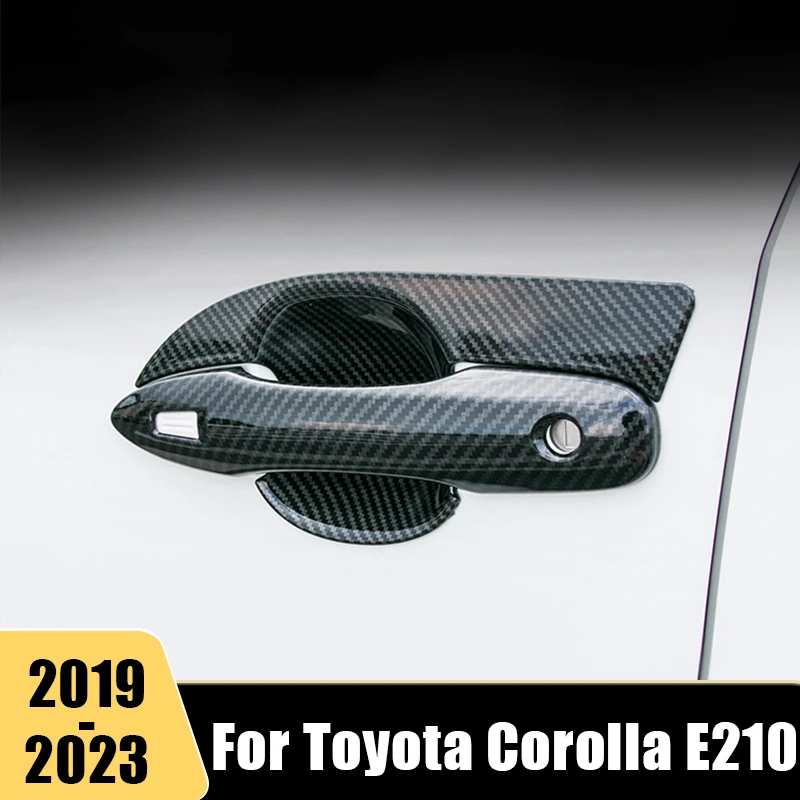 

Outer Door Handle Bowl Cover Trim Sticker For Toyota Corolla E210 2019 2020 2021 2022 2023 ABS Carbon Car Exterior Accessories