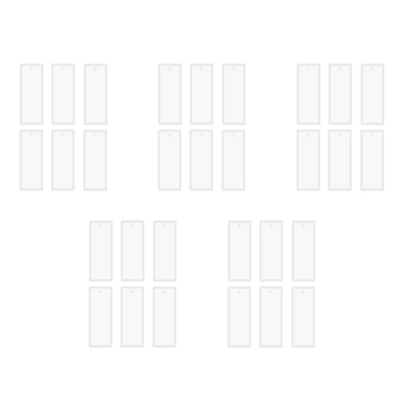 

30 Pcs 3.7 Inch Rectangle Silicone Bookmark Mold DIY Bookmark Mould Making Epoxy Resin Jewelry Craft Transparent Mold