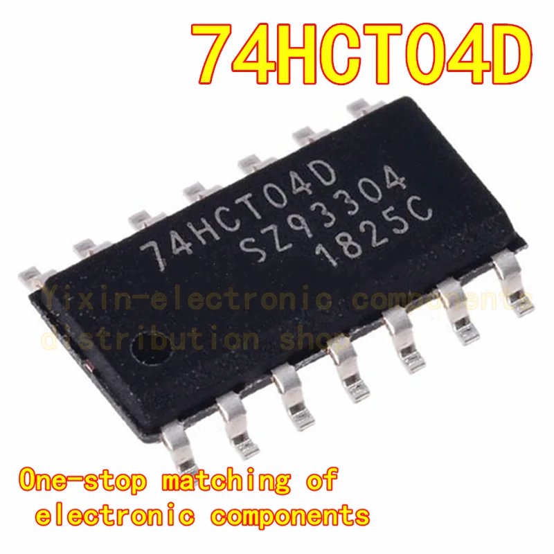 Original 74HCT04D 74HCT08D 74HCT14D 74HCT138D 74HCT164D 74HCT595D 74HCT00D, 653soic-14 hexagonal inverter, chip logic 10PCS