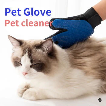 Pet Glove Cat Grooming Glove Cat Hair Deshedding Brush Remover Brush For Animal Gloves Dog Comb for Cats Bath Clean Massage Hair 1