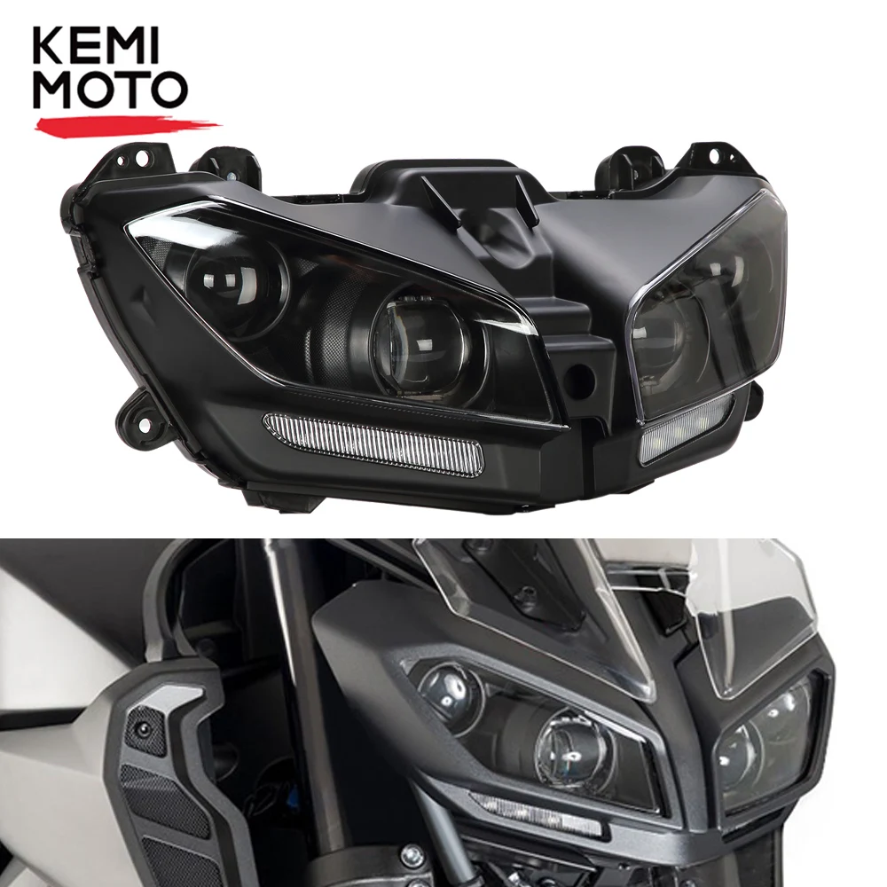 Мотоциклетная светодиодная фара, мотоциклетная Светодиодная лампа DRL Plug And Play, водонепроницаемая для YAMAHA MT09 FZ09 для MT09 FZ09 2017 2018 2019 2020 2021